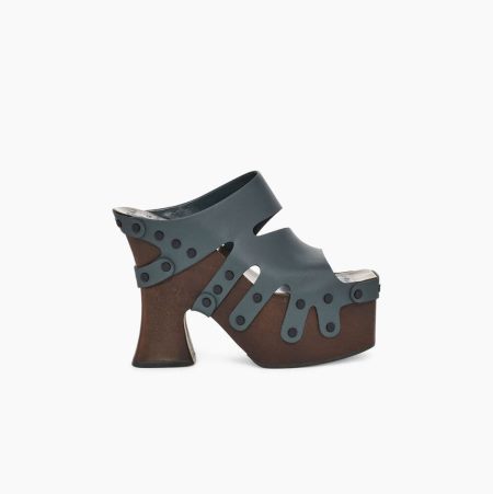 UGG Eckhaus Latta Squid Platform Dark Sandals for Women (HIVK27416)